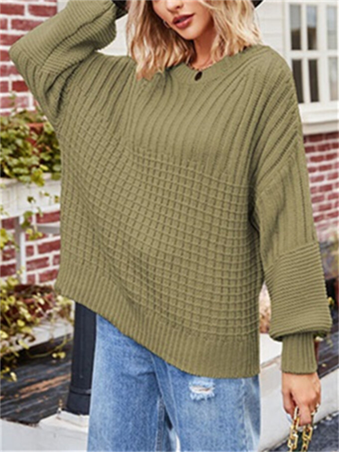 Womens-Crew-Neck-Cable-Knit-Sweater-Green-3.jpg