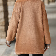 Womens-2023-Winter-Fuzzy-Fleece-Long-Jackets-Camel-2