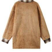 Womens-2023-Winter-Fuzzy-Fleece-Long-Jackets-Camel-6