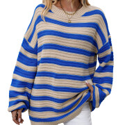 Womens-Oversized-Long-Sleeve-Striped-Sweater-Blue-1