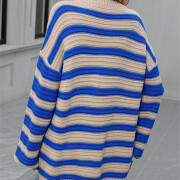 Womens-Oversized-Long-Sleeve-Striped-Sweater-Blue-2