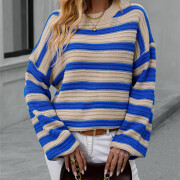 Womens-Oversized-Long-Sleeve-Striped-Sweater-Blue-3