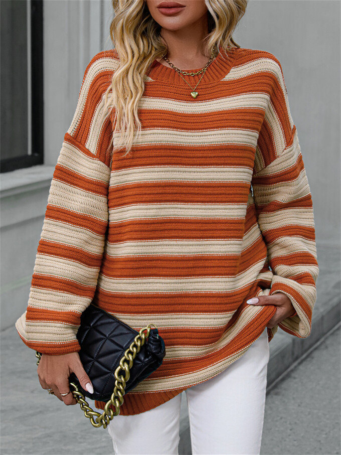 Womens-Oversized-Long-Sleeve-Striped-Sweater-Orange-5.jpg