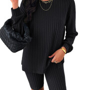 Womens-2-Piece-Lounge-Sets-Ribbed-Knit-Matching-Outfits-Black-1