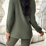 Womens-2-Piece-Lounge-Sets-Ribbed-Knit-Matching-Outfits-Green-2