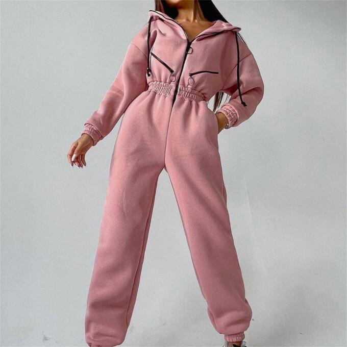 Womens-Long-Sleeve-Zipper-Hooded-Jumpsuit-Pink-2.jpg