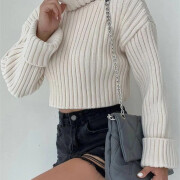 Womens-Turtleneck-Cropped-Sweater-White-2