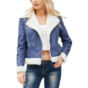 Womens-Fleece-Lined-Leather-Jacket-Blue-1