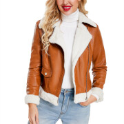 Womens-Fleece-Lined-Leather-Jacket-Camel-1