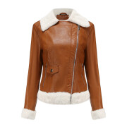 Womens-Fleece-Lined-Leather-Jacket-Camel-2