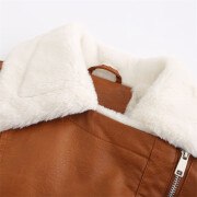 Womens-Fleece-Lined-Leather-Jacket-Camel-4