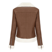 Womens-Fleece-Lined-Leather-Jacket-Coffee-6