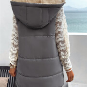 Womens-Long-Reversible-Vest-Sleeveless-Fleece-Jacket-Grey-2