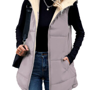 Womens-Long-Reversible-Vest-Sleeveless-Fleece-Jacket-Navypurple-1