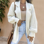 Womens-Long-Sleeve-Open-Front-Oversized-Knit-Cardigan-White-5