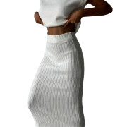 Womens-2-Piece-Outfits-Sweater-Skirt-Set-White-1