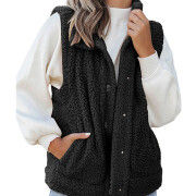 Womens-Fleece-Vest-Sleeveless-Button-Down-Fuzzy-Sherpa-Vest-Blakc-1