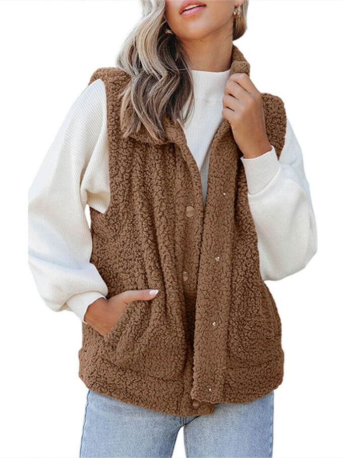 Womens-Fleece-Vest-Sleeveless-Button-Down-Fuzzy-Sherpa-Vest-Brown-1.jpg