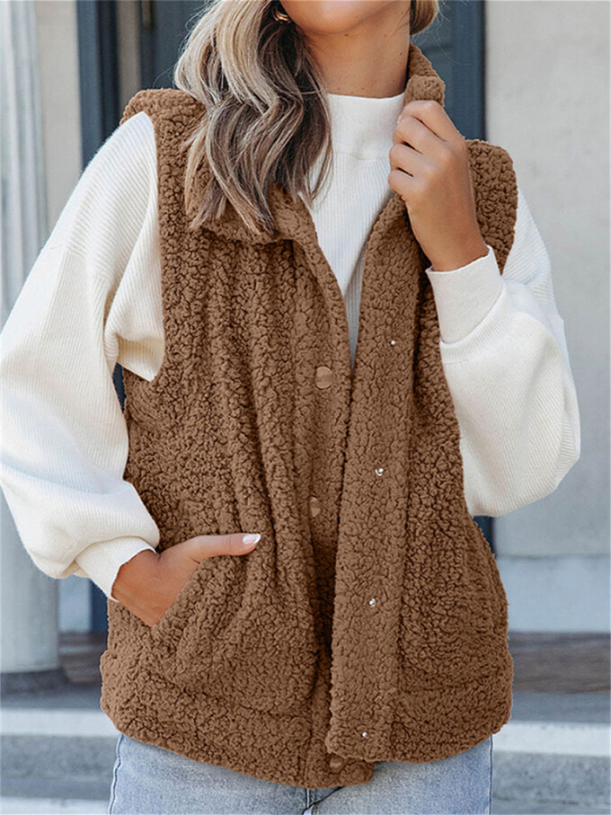 Womens-Fleece-Vest-Sleeveless-Button-Down-Fuzzy-Sherpa-Vest-Brown-2.jpg