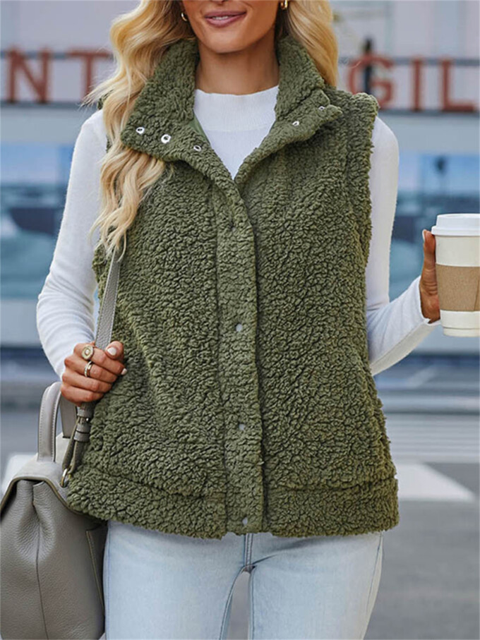 Womens-Fleece-Vest-Sleeveless-Button-Down-Fuzzy-Sherpa-Vest-Green-2.jpg