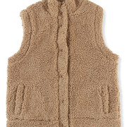 Womens-Fleece-Vest-Sleeveless-Button-Down-Fuzzy-Sherpa-Vest-Khaki-5