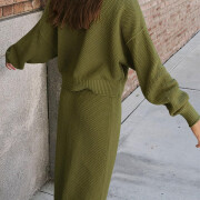 Womens-2-Piece-Sweater-Set-Outfits-Armygreen-2