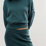 Womens-2-Piece-Sweater-Set-Outfits-Darkgreen-4