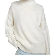 Womens-2023-Winter-Oversized-Turtleneck-Sweater-White-1