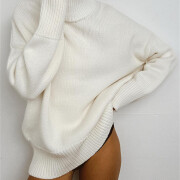 Womens-2023-Winter-Oversized-Turtleneck-Sweater-White-6