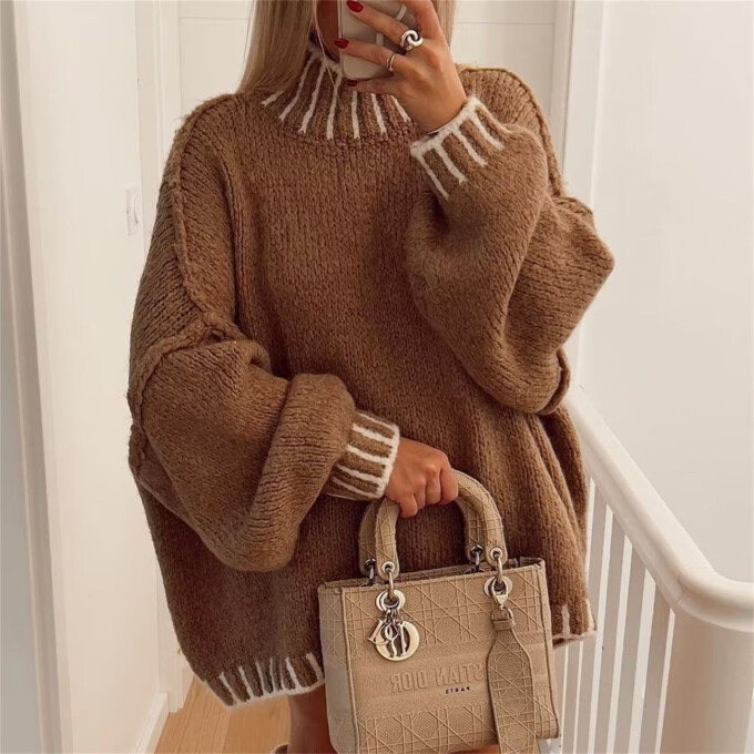 Womens-Turtleneck-Oversized-Sweater-Khaki-3.jpg