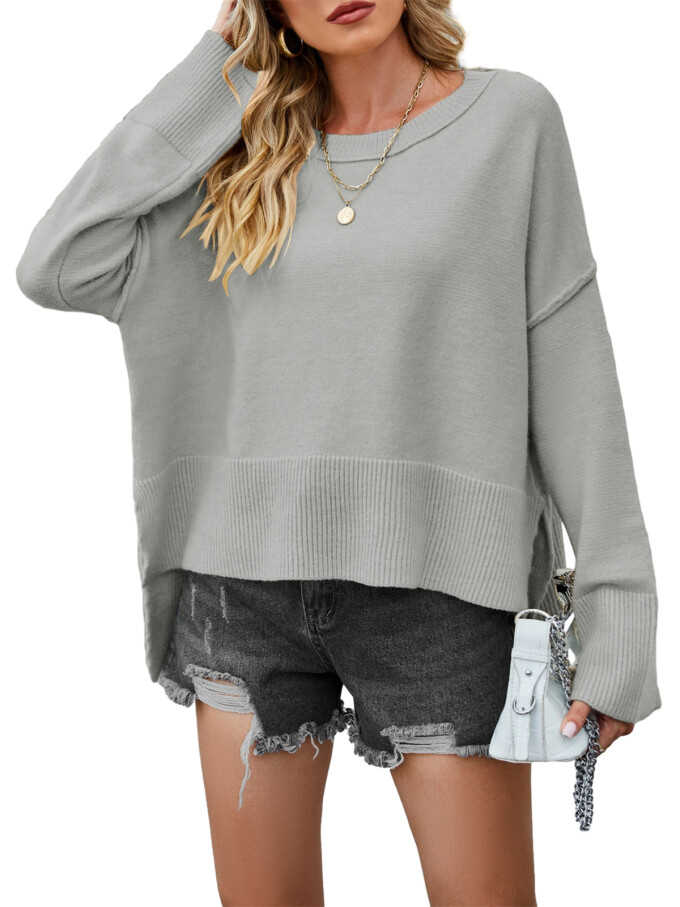 Womens-Crewneck-Long-Bell-Sleeve-Sweater-Grey-1.jpg