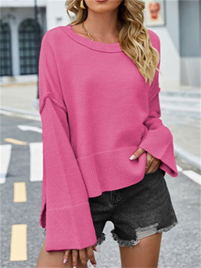 Womens-Crewneck-Long-Bell-Sleeve-Sweater-Rosered-3.jpg