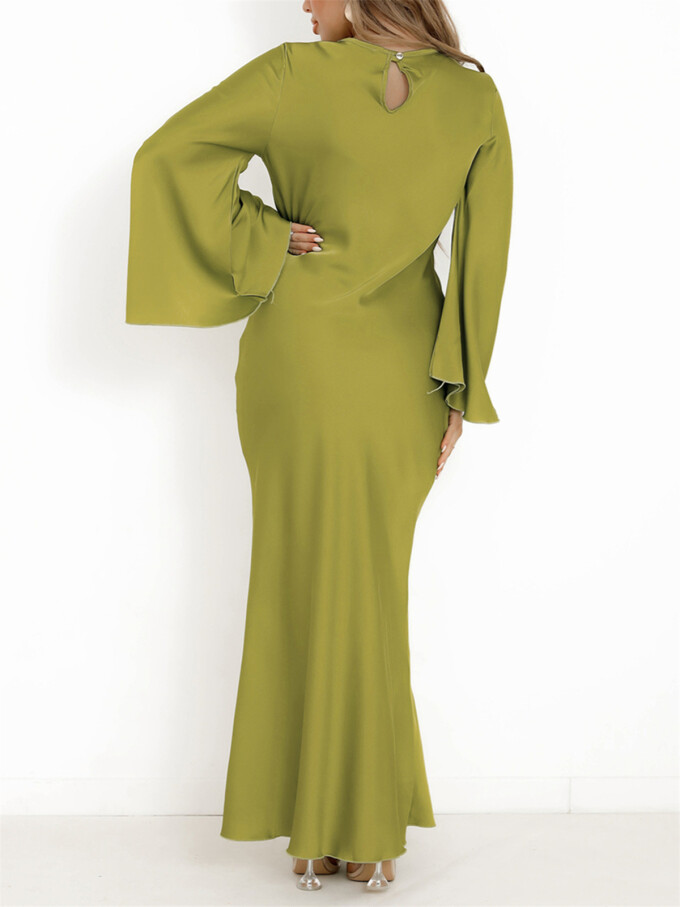 Womens-Satin-Long-Dress-Green-2.jpg