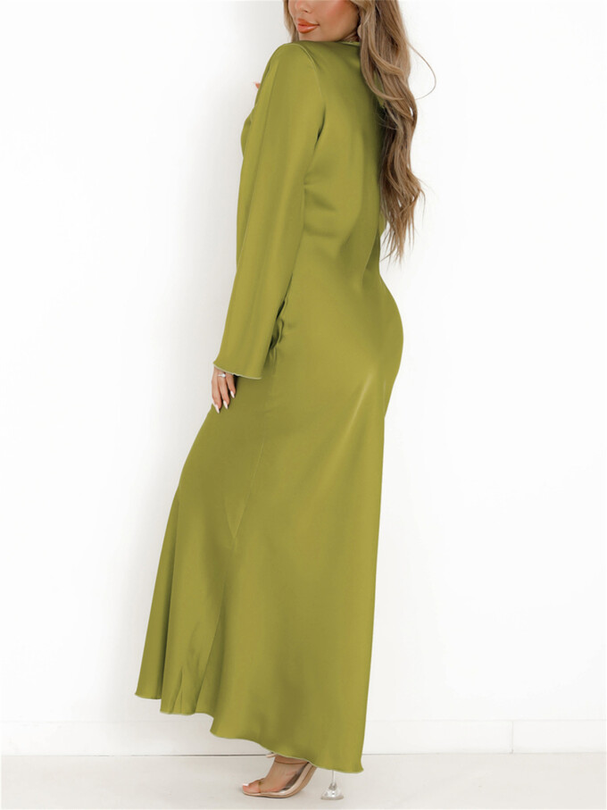 Womens-Satin-Long-Dress-Green-3.jpg