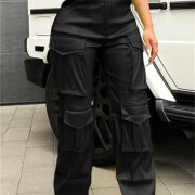 Womens-Cargo-Pants-High-Waisted-Wide-Leg-Pants-Black-2