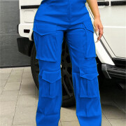 Womens-Cargo-Pants-High-Waisted-Wide-Leg-Pants-Blue-2