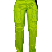 Womens-Cargo-Pants-High-Waisted-Wide-Leg-Pants-Green-1