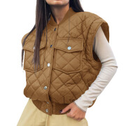 Womens-Oversized-Quilted-Vest-Sleeveless-Padded-Puffer-Jacket-Brown-1