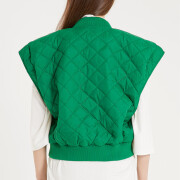 Womens-Oversized-Quilted-Vest-Sleeveless-Padded-Puffer-Jacket-Green-7