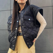 Womens-Oversized-Quilted-Vest-Sleeveless-Padded-Puffer-Jacket-Navyblue-7