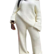 Womens-2-Piece-Outfits-Plus-Sized-Sweater-Sets-White-1