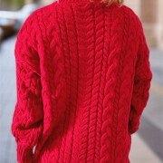 Womens-Winter-Cable-Knit-Sweater-Winered-2