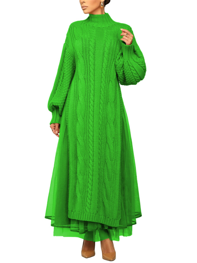 Womens-2-Piece-Outfits-Mock-Neck-Long-Sleeve-Cable-Knit-Maxi-Sweater-Dress-and-Mesh-Long-Skirts-Sets-Green-1.jpg