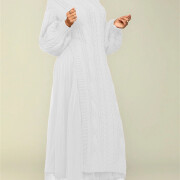 Womens-2-Piece-Outfits-Mock-Neck-Long-Sleeve-Cable-Knit-Maxi-Sweater-Dress-and-Mesh-Long-Skirts-Sets-White-3