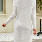 Womens-Cable-Knit-Midi-Sweater-Dress-White-2