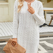 Womens-Cable-Knit-Midi-Sweater-Dress-White-5