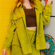 Womens-Corduroy-Jacket-Oversized-Long-Sleeve-Button-Down-Shirt-Jacket-Green-4