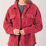 Womens-Corduroy-Jacket-Oversized-Long-Sleeve-Button-Down-Shirt-Jacket-Red-4