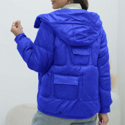 Womens-Puffer-Jackets-Long-Sleeve-Hooded-Padded-Coat-Blue-2