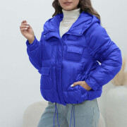 Womens-Puffer-Jackets-Long-Sleeve-Hooded-Padded-Coat-Blue-3